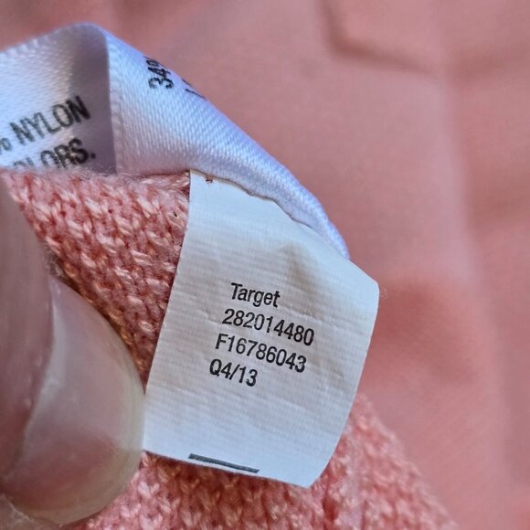 Xhilaration Sweater Womens Small Pink Hearts Embossed Textured Love Valentine - Picture 8 of 9